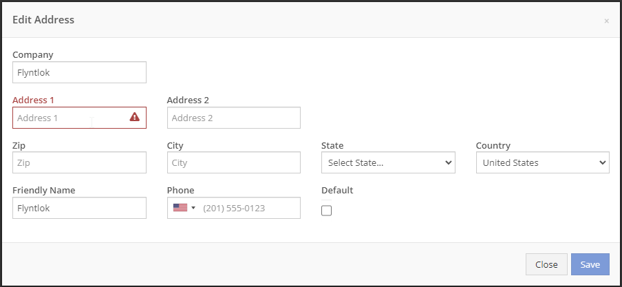 Edit Address