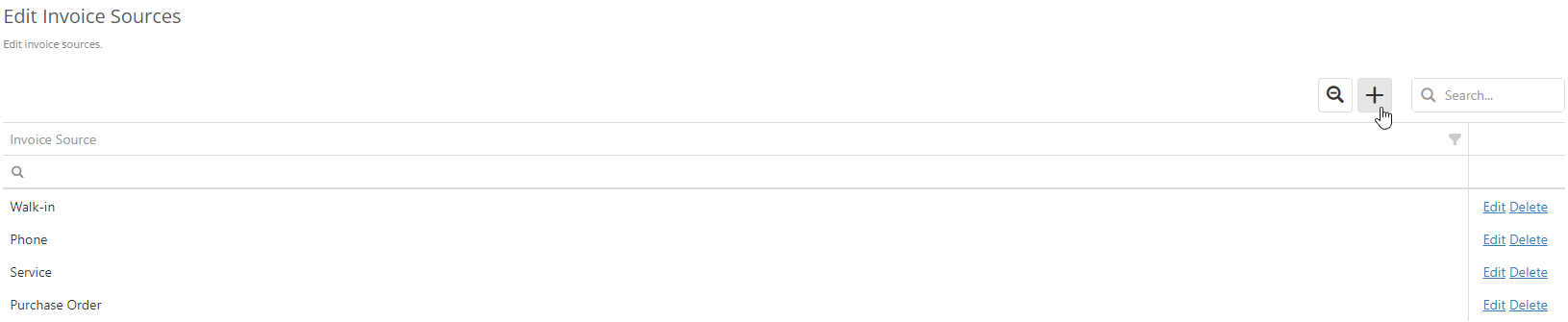 Edit Invoice Sources