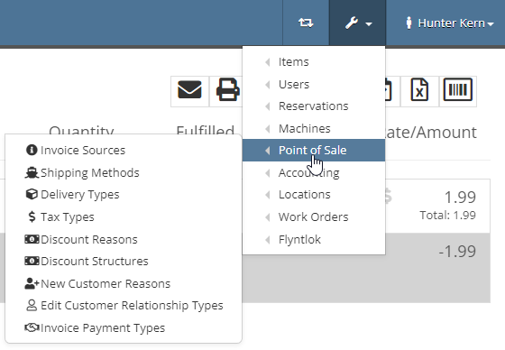 Point of Sale Administration
