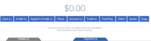 Payment Tab