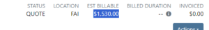  Estimated Billing
