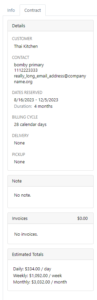 Rental Details
